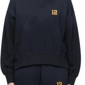 NWOT Anine Bing Navy Sweatshirt with Gold Number 12